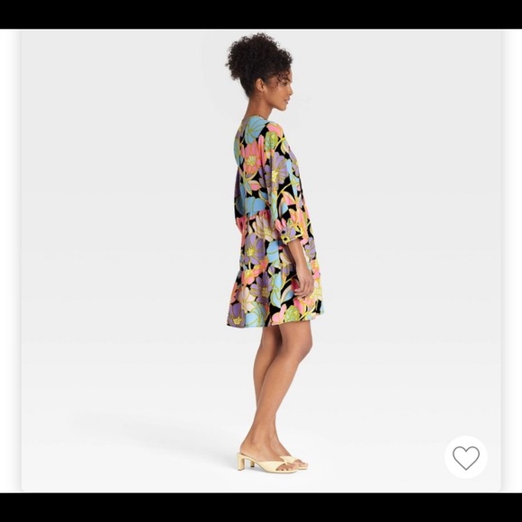 Who What Wear Bishop 3/4 Sleeve Dress - Picture 3 of 3